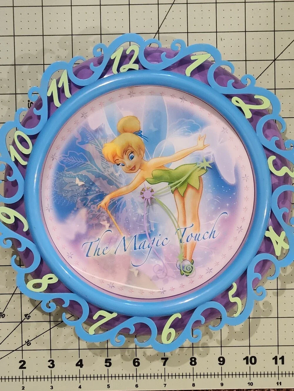 y2k Disney Fairies Tinkerbell 3D Lenticular Shifting Wall Clock Working